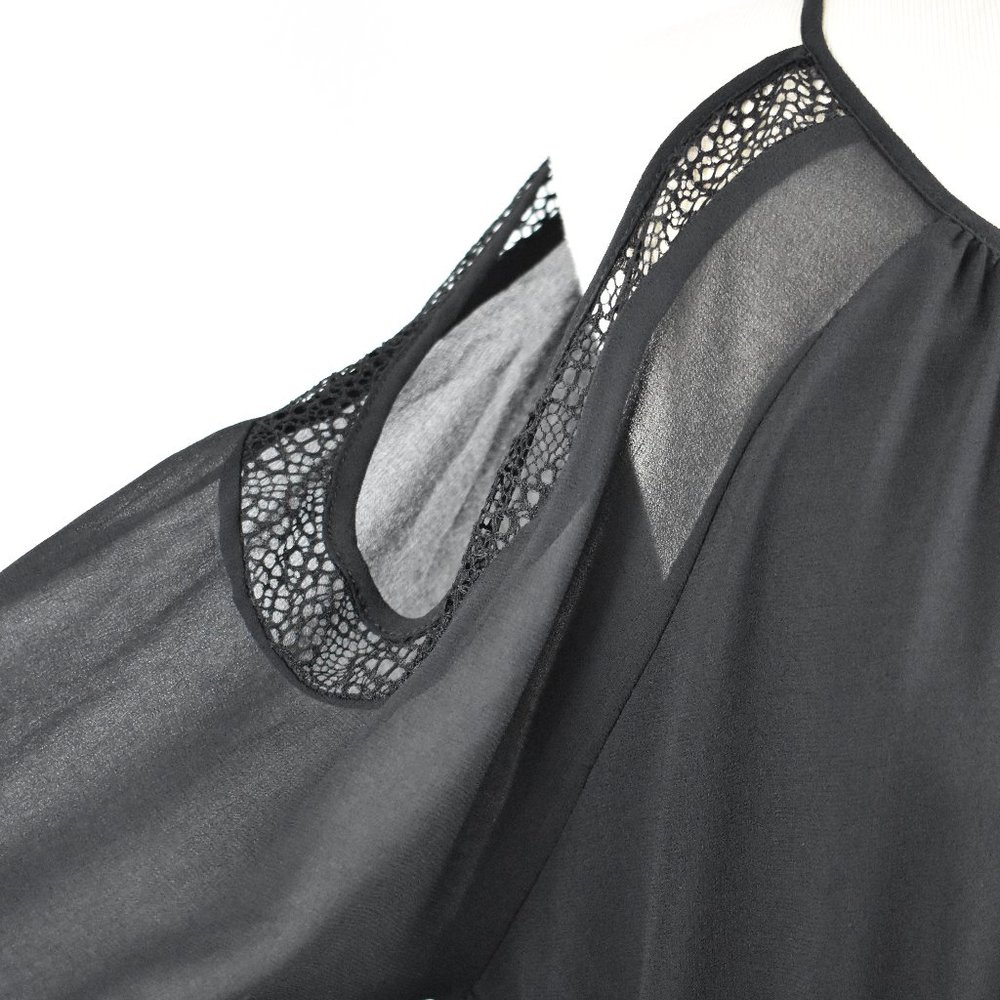 Calvin Klein Black chiffon dress cold shou… - Picture 5 of 9